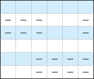 格子の模様編み